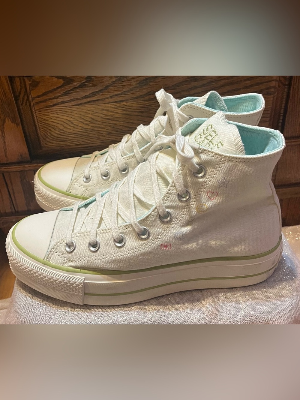 Converse Chuck Taylor All Star “Self Care Club” High Top Platform Sneaker (S 8) - Picture 3 of 12